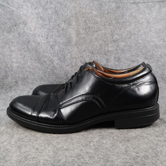 Hunters Bay Shoes Mens 9 Derby Oxford Cap Toe Black Dress Formal Career Classic - Picture 5 of 14